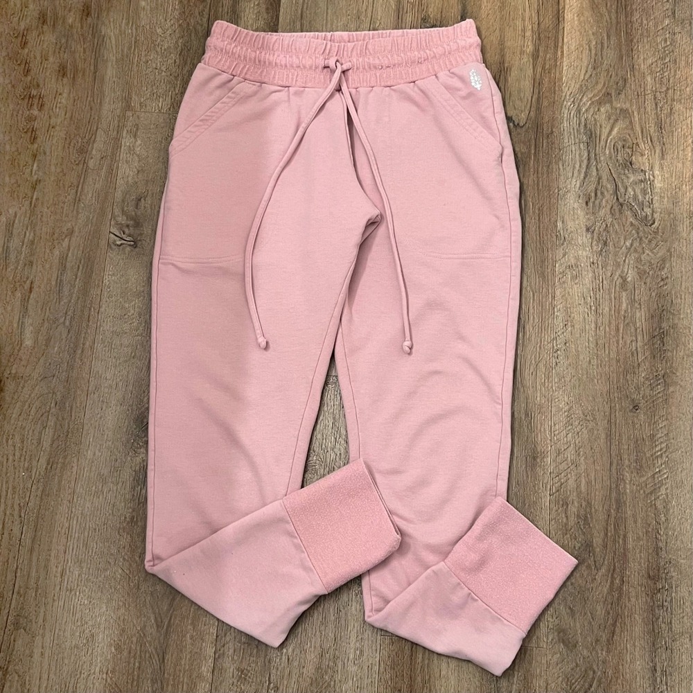 Free People Movement Sunny Skinny Jogger Sweatpants in Blush Pink Size Small